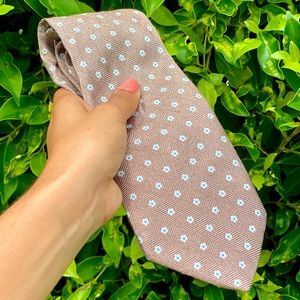 Brooks Brothers Flower Print Pure Silk Tie